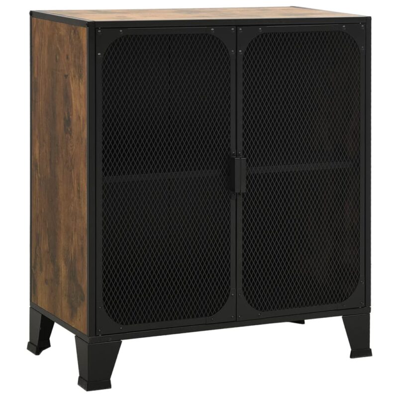 Ormarići za pohranu 2 kom rustično smeđi 72x36x82 cm metal/MDF - Slika 4