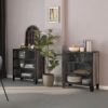 Ormarići za pohranu 2 kom sivi 72x36x82 cm od metala i MDF-a