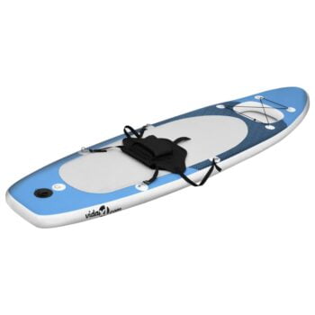 Set daske za veslanje stojeći na napuhavanje plavi 330x76x10 cm