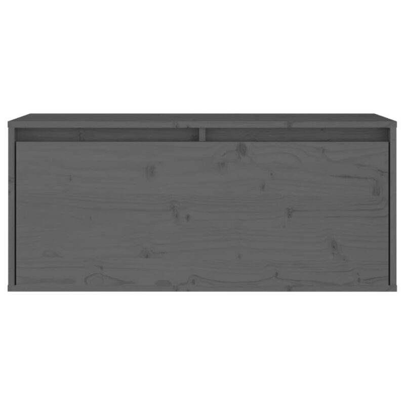 Zidni ormarić sivi 80 x 30 x 35 cm od masivne borovine - Slika 4