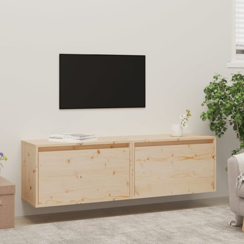 Zidni ormarići 2 kom 60 x 30 x 35 cm od masivne borovine - Slika 3