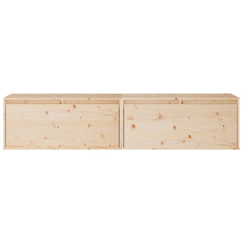 Zidni ormarići 2 kom 80 x 30 x 35 cm od masivne borovine - Slika 4