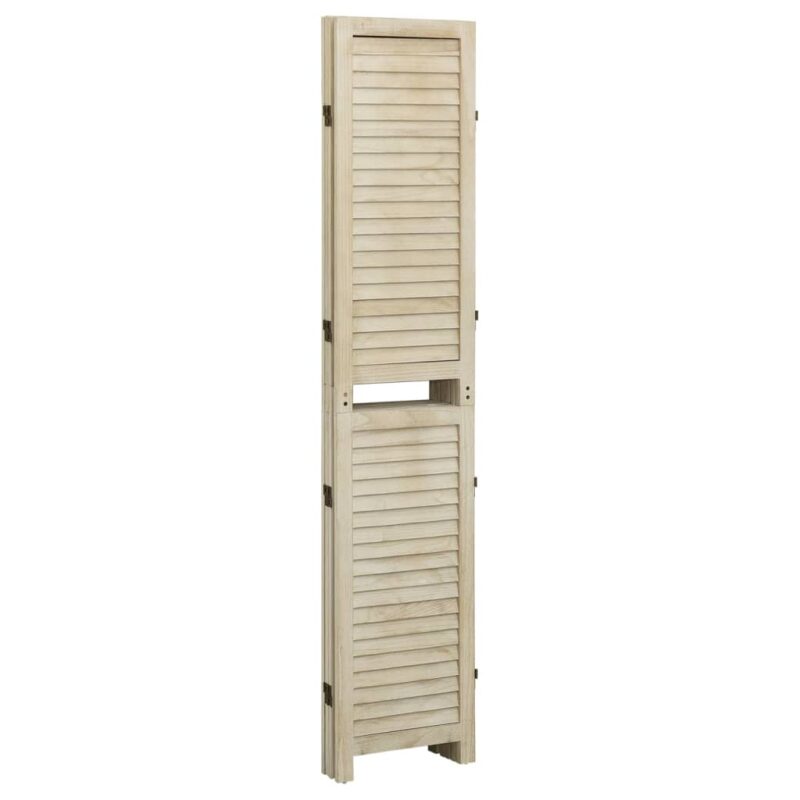 Sobna pregrada s 4 panela 140 x 165 cm masivno drvo paulovnije - Slika 3