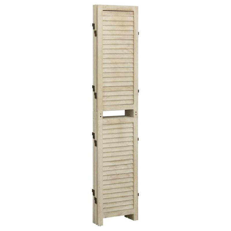 Sobna pregrada s 5 panela 175 x 165 cm masivno drvo paulovnije - Slika 3