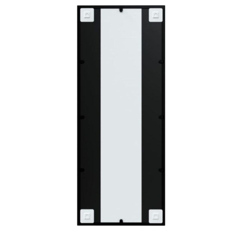 Zidno ogledalo crno 100 x 40 cm metalno - Slika 4