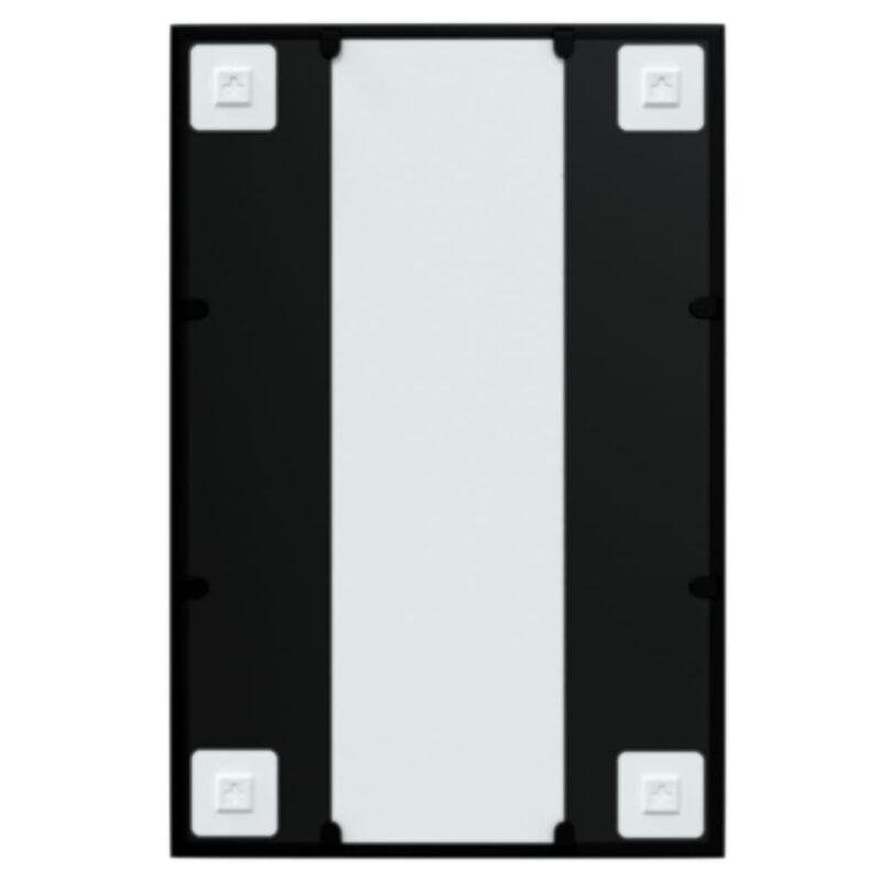 Zidno ogledalo crno 60 x 40 cm metalno - Slika 4
