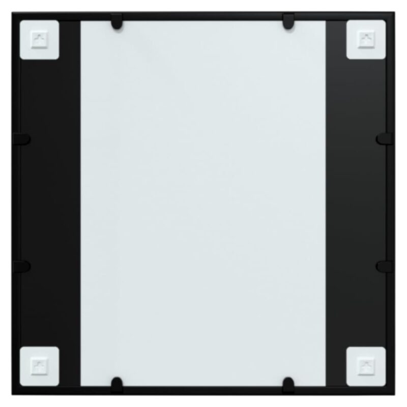 Zidno ogledalo crno 60 x 60 cm metalno - Slika 4