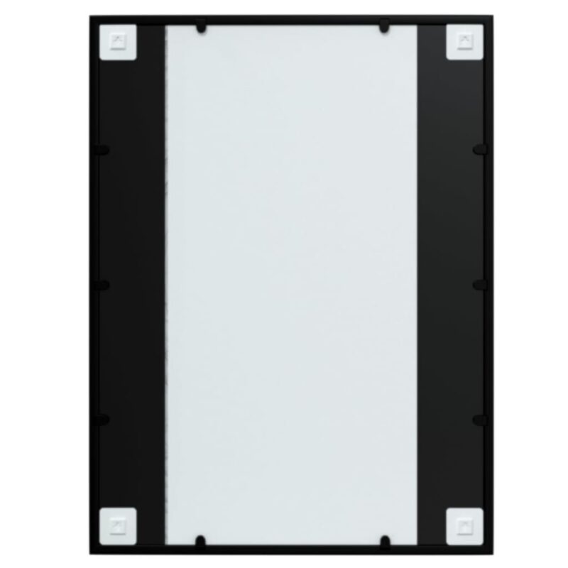 Zidno ogledalo crno 80 x 60 cm metalno - Slika 4
