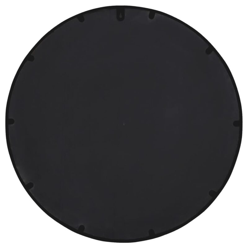 Vrtno ogledalo crno 60 x 4 cm okruglo željezno vanjska upotreba - Slika 3