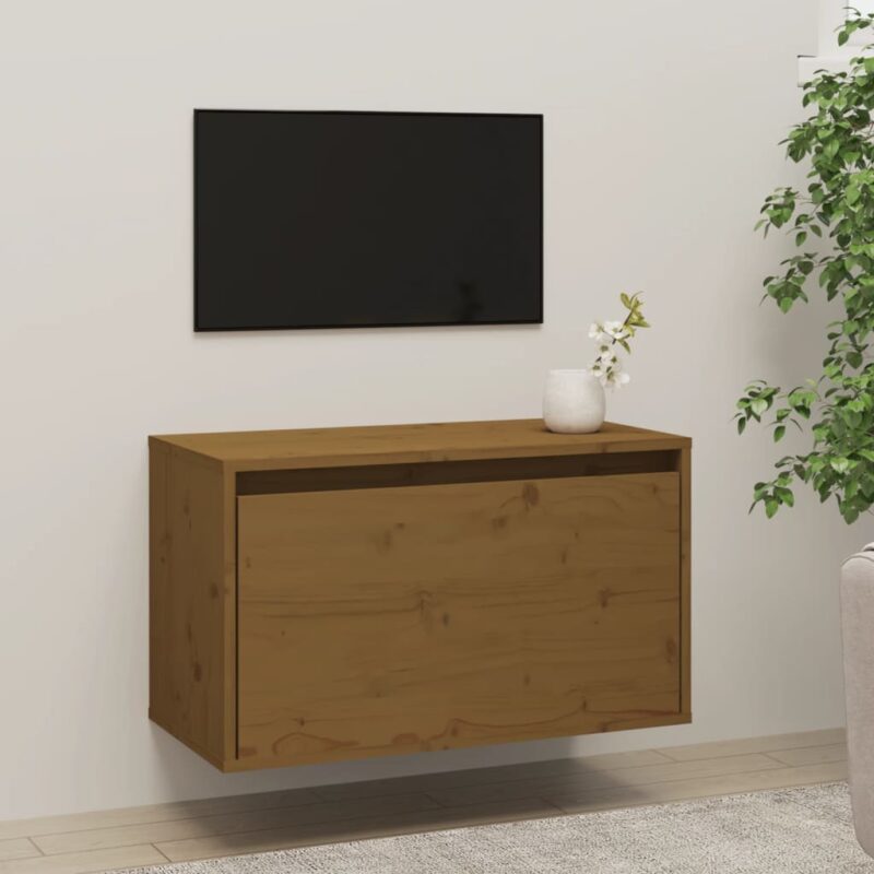 Zidni ormarić boja meda 60 x 30 x 35 cm od masivne borovine - Slika 3