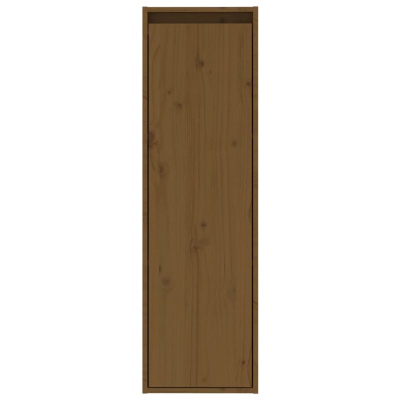 Zidni ormarići 2 kom boja meda 30x30x100 cm od masivne borovine - Slika 3