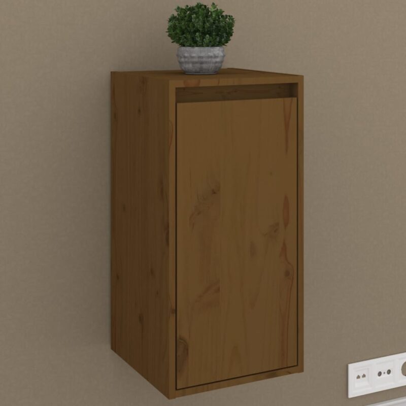 Zidni ormarići 2 kom boja meda 30x30x60 cm od masivne borovine - Slika 3