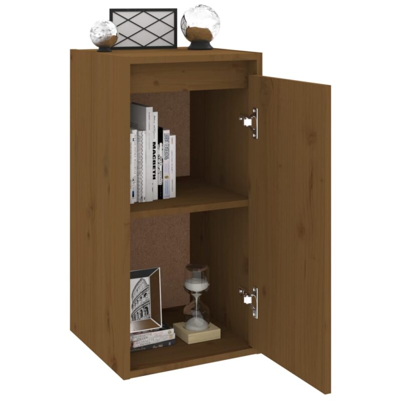 Zidni ormarići 2 kom boja meda 30x30x60 cm od masivne borovine - Slika 4