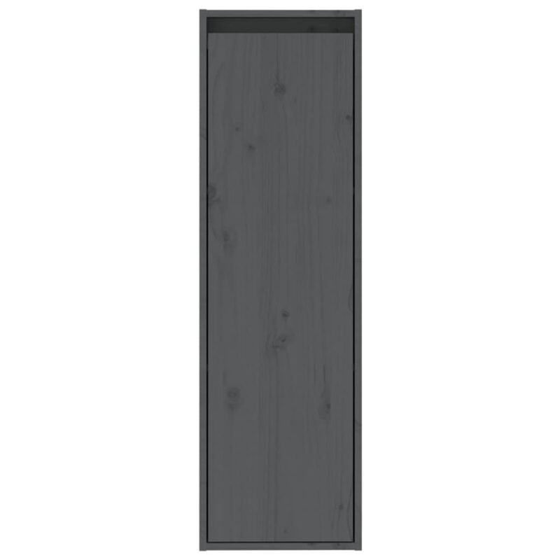 Zidni ormarići 2 kom sivi 30 x 30 x 100 cm od masivne borovine - Slika 3