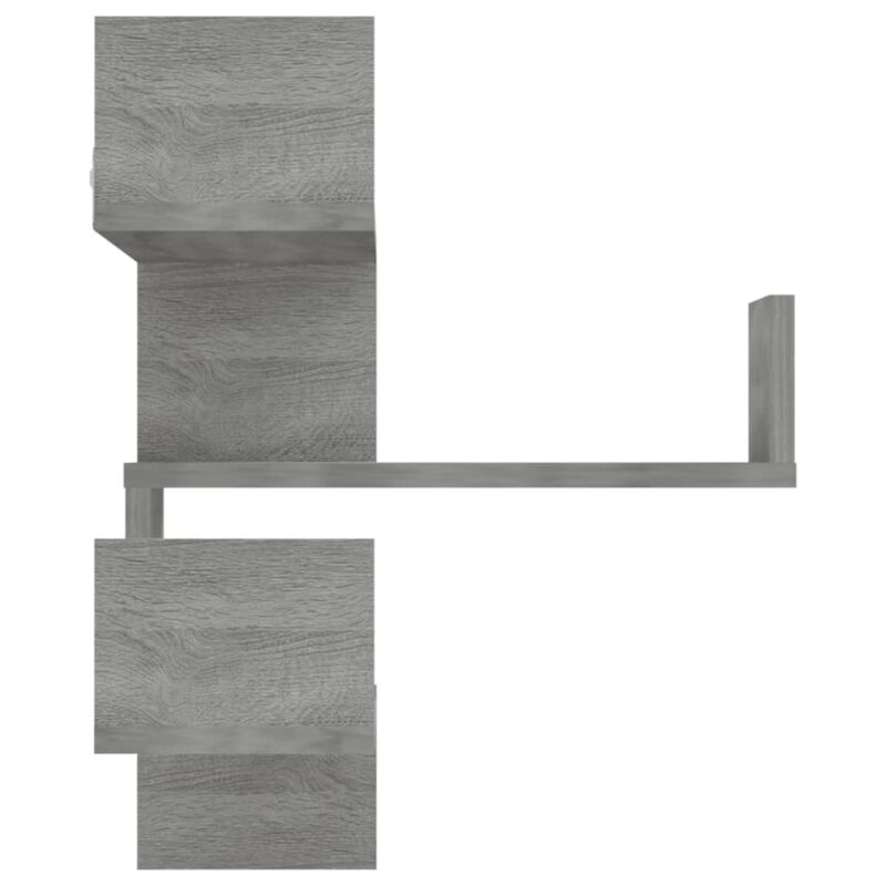 Kutna zidna polica hrast sonoma 40x40x50 cm konstruirano drvo - Slika 3