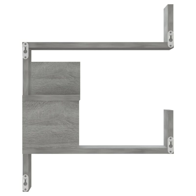 Kutna zidna polica hrast sonoma 40x40x50 cm konstruirano drvo - Slika 4