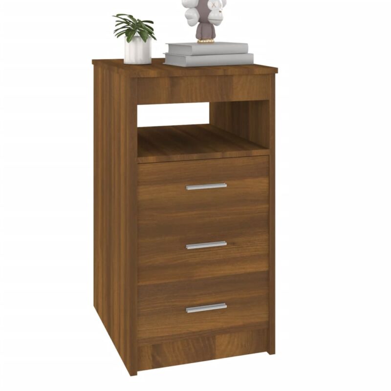 Ladičar boja smeđeg hrasta 40 x 50 x 76 cm konstruirano drvo - Slika 4