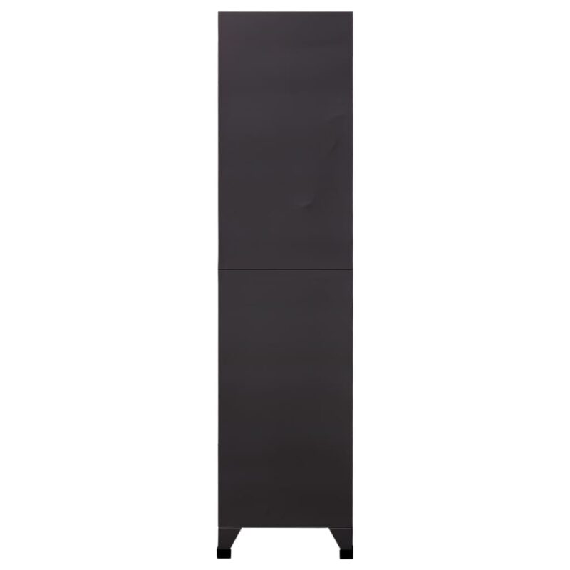 Ormarić s ključem antracit-crveni 90 x 45 x 180 cm čelični - Slika 4