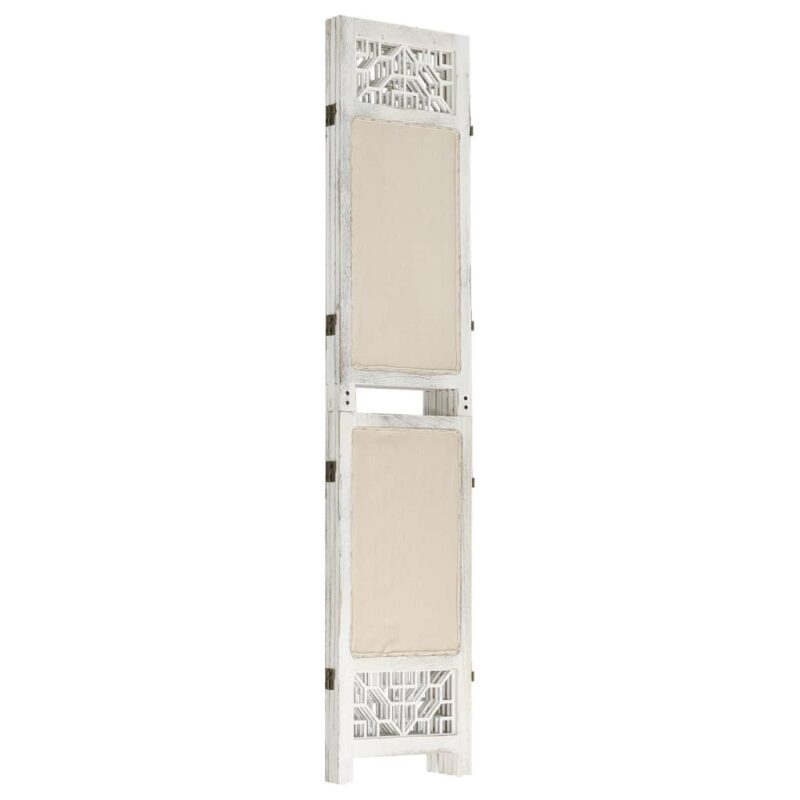 Sobna pregrada s 3 panela krem 105 x 165 cm od tkanine - Slika 3