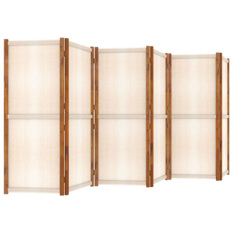 Sobna pregrada sa 6 panela krem bijela 420 x 180 cm - Slika 4
