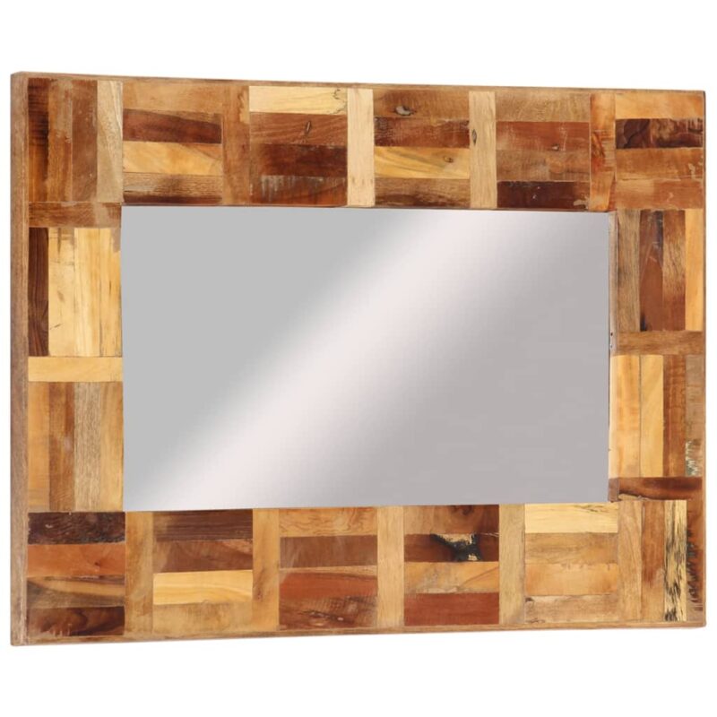 Zidno ogledalo od masivnog obnovljenog drva 50 x 80 cm - Slika 4