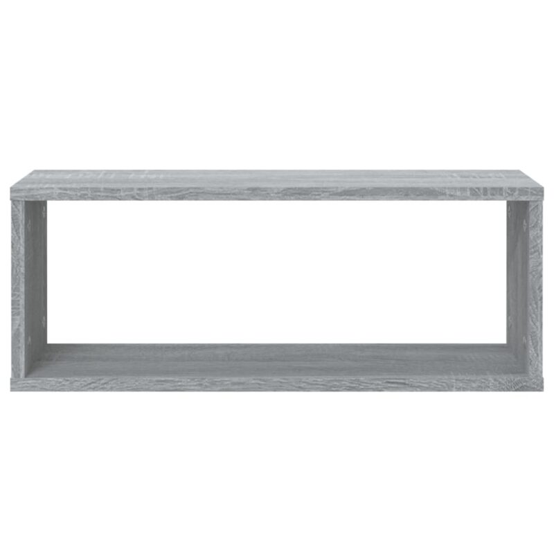 Kockaste zidne police 2 kom hrast sonoma 60 x 15 x 23 cm drvene - Slika 4