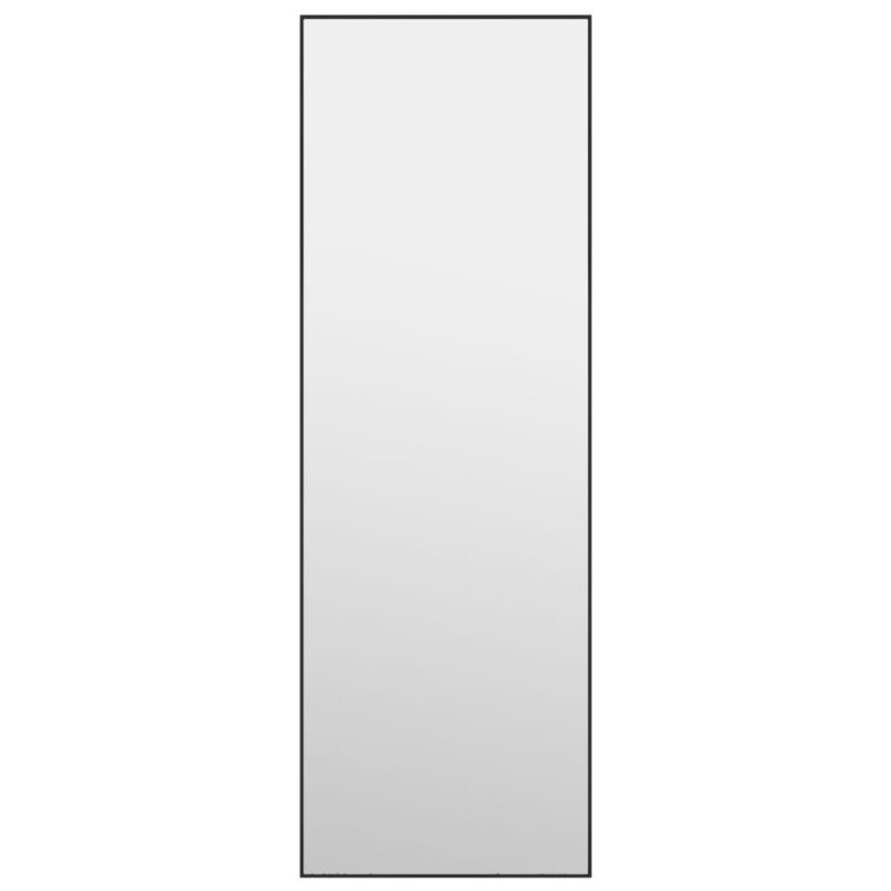 Ogledalo za vrata crno 40 x 100 cm od stakla i aluminija