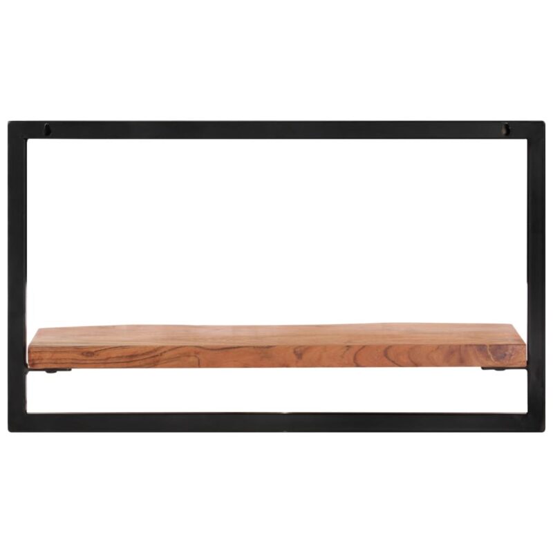Zidne police 2 kom 60 x 25 x 35 cm masivni bagrem i čelik - Slika 3