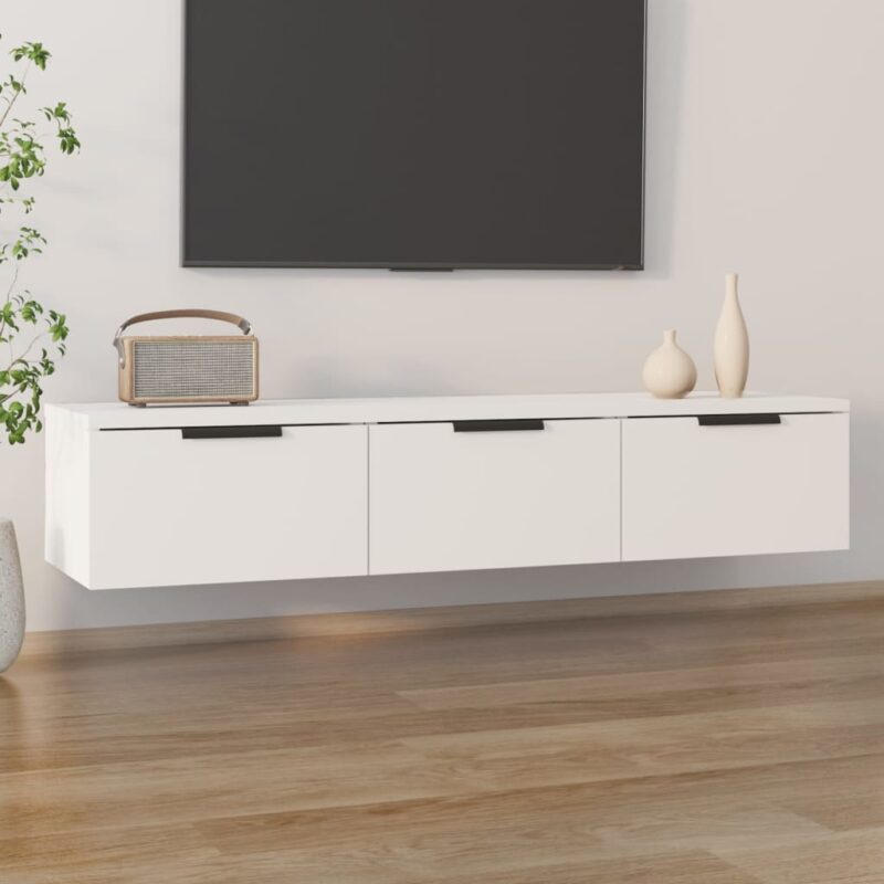 Zidni ormarić bijeli 102 x 30 x 20 cm od konstruiranog drva - Slika 3