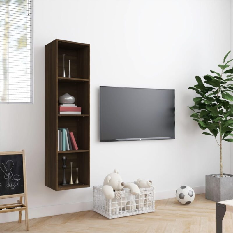 Ormarić za knjige / TV ormarić boja hrasta 143x30x36 cm drveni - Slika 3