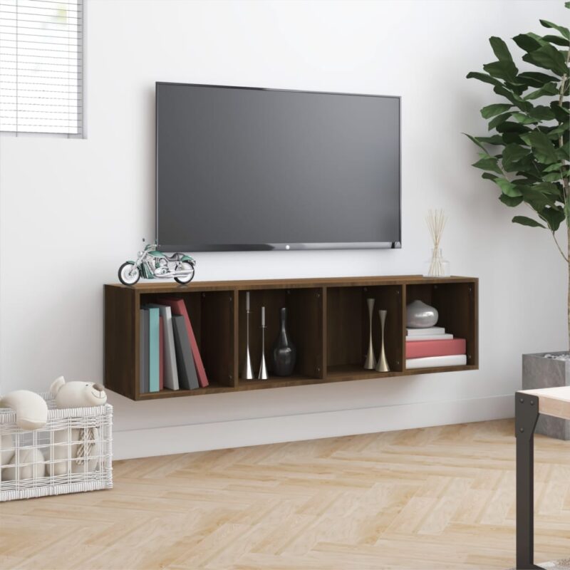 Ormarić za knjige / TV ormarić boja hrasta 143x30x36 cm drveni - Slika 4