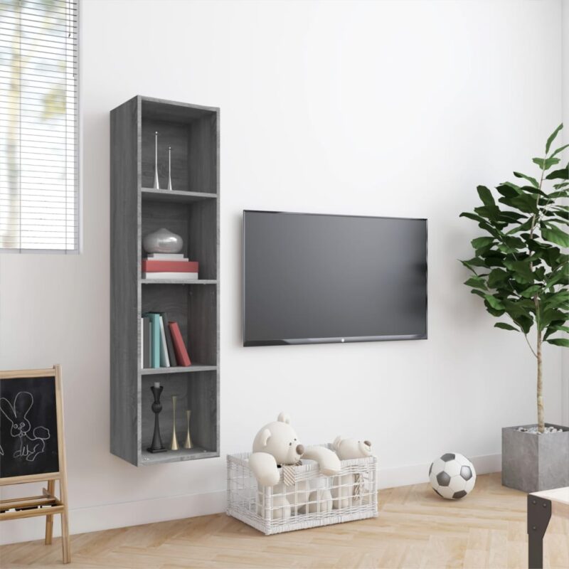Ormarić za knjige / TV ormarić hrast sonoma 143x30x36 cm drvo - Slika 3