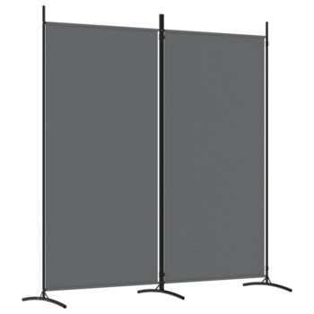 Sobna pregrada s 2 panela antracit 175 x 180 cm od tkanine