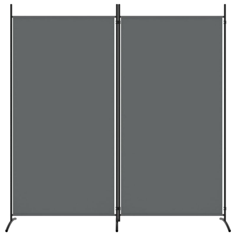 Sobna pregrada s 2 panela antracit 175 x 180 cm od tkanine - Slika 3