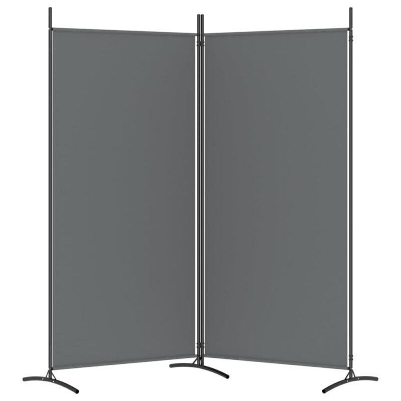 Sobna pregrada s 2 panela antracit 175 x 180 cm od tkanine - Slika 4