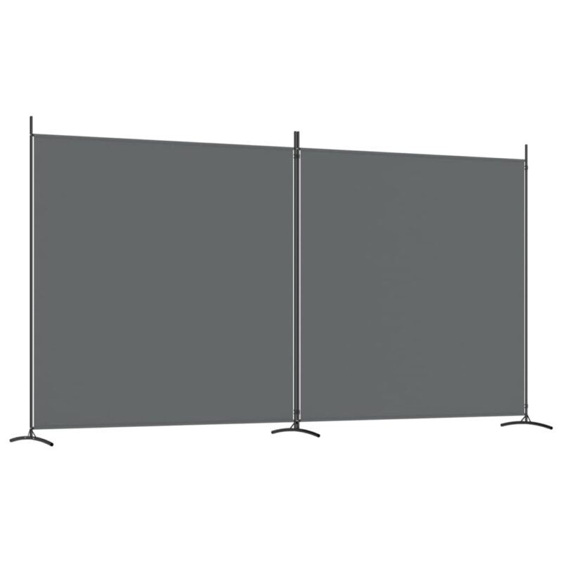 Sobna pregrada s 2 panela antracit 348 x 180 cm od tkanine