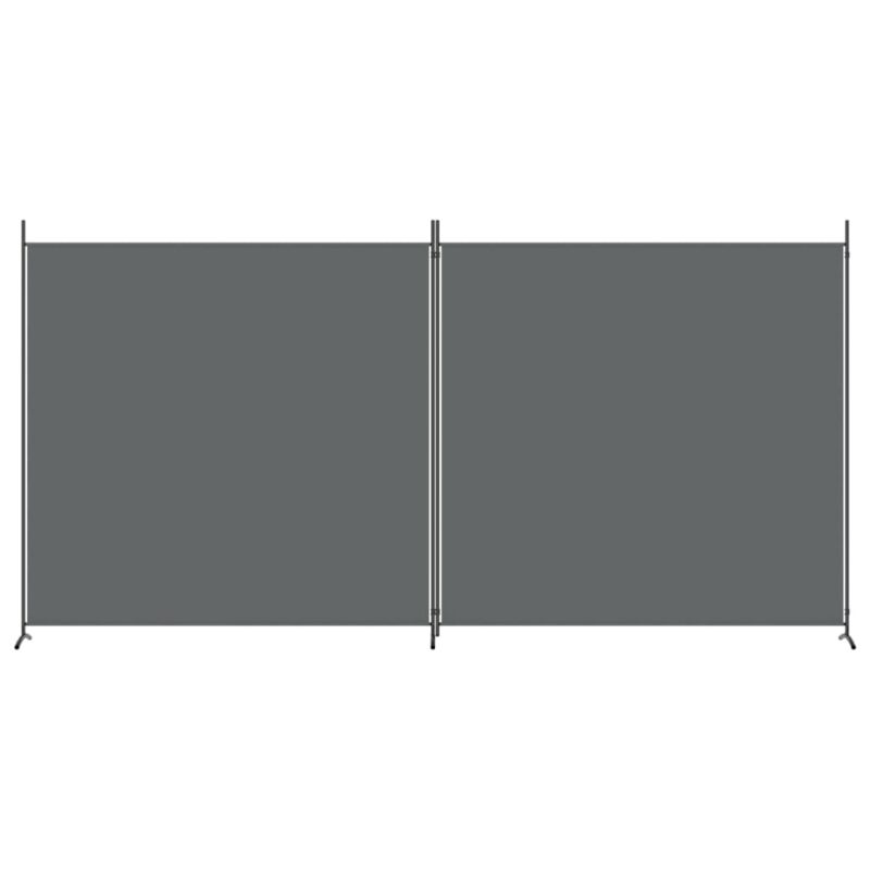 Sobna pregrada s 2 panela antracit 348 x 180 cm od tkanine - Slika 3