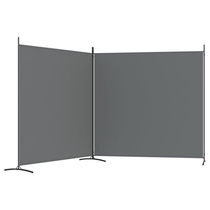 Sobna pregrada s 2 panela antracit 348 x 180 cm od tkanine - Slika 4