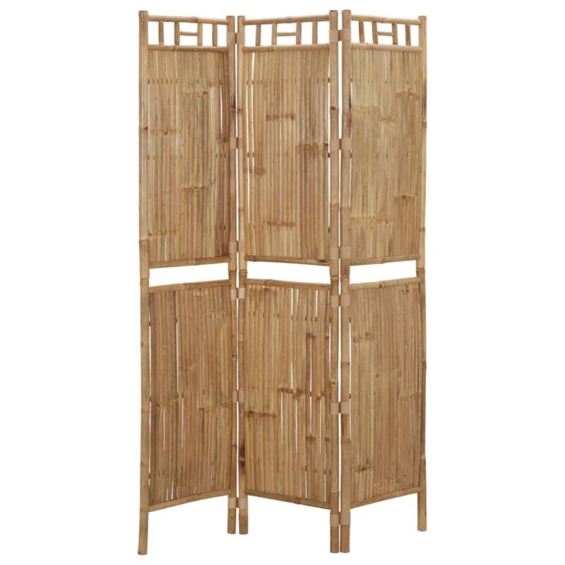Sobna pregrada s 3 panela od bambusa 120 x 180 cm - Slika 3