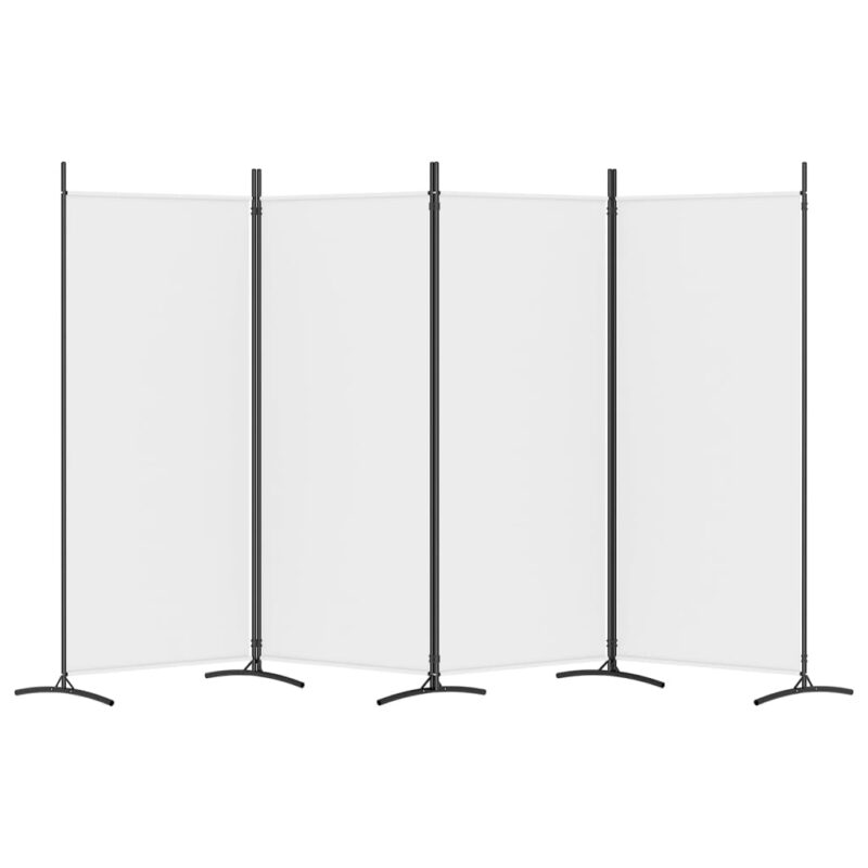 Sobna pregrada s 4 panela bijela 346 x 180 cm od tkanine - Slika 4