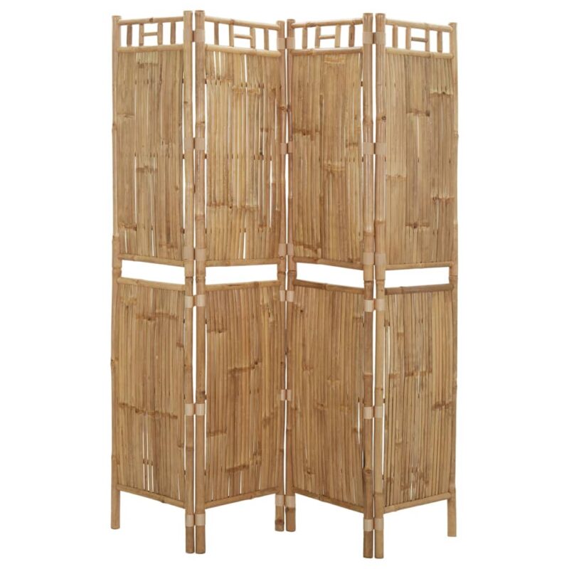 Sobna pregrada s 4 panela od bambusa 160 x 180 cm - Slika 3