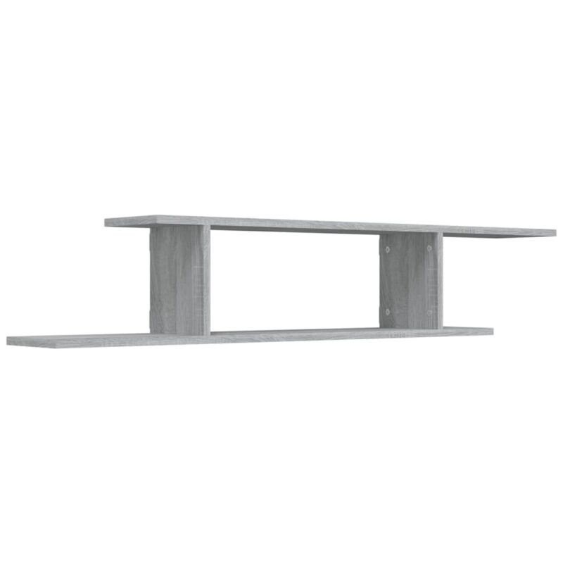 Zidna TV polica boja hrasta 125x18x23 cm konstruirano drvo
