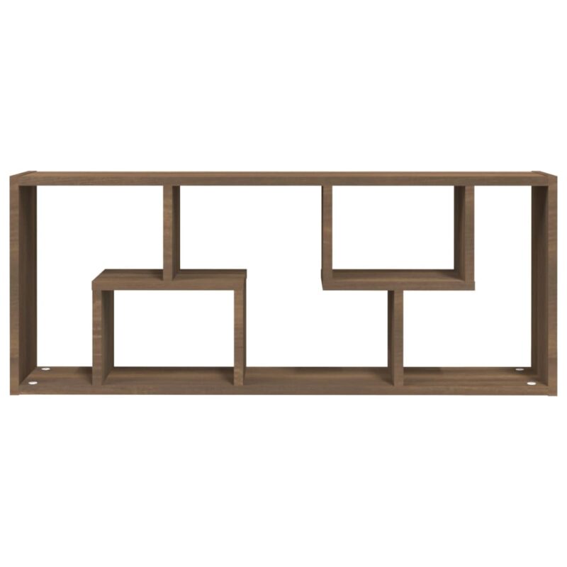 Zidna polica boja smeđeg hrasta 36x16x90 cm konstruirano drvo - Slika 4