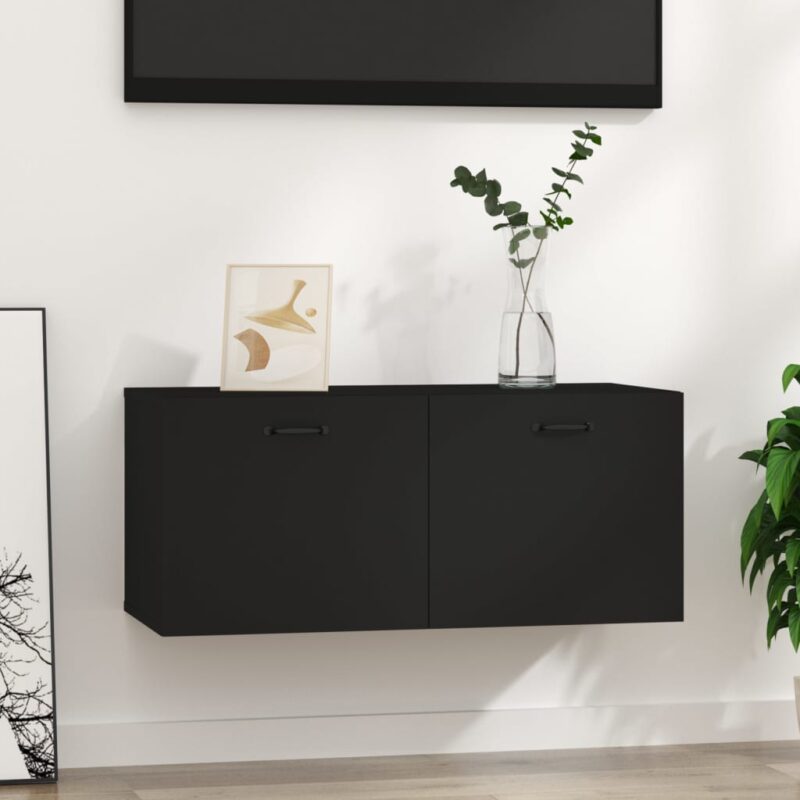 Zidni ormarić crni 80 x 35 x 36