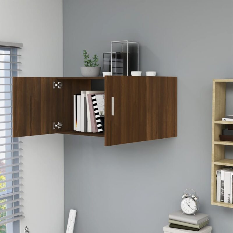 Zidni ormarić smeđa boja hrasta 80x39x40 cm konstruirano drvo - Slika 3