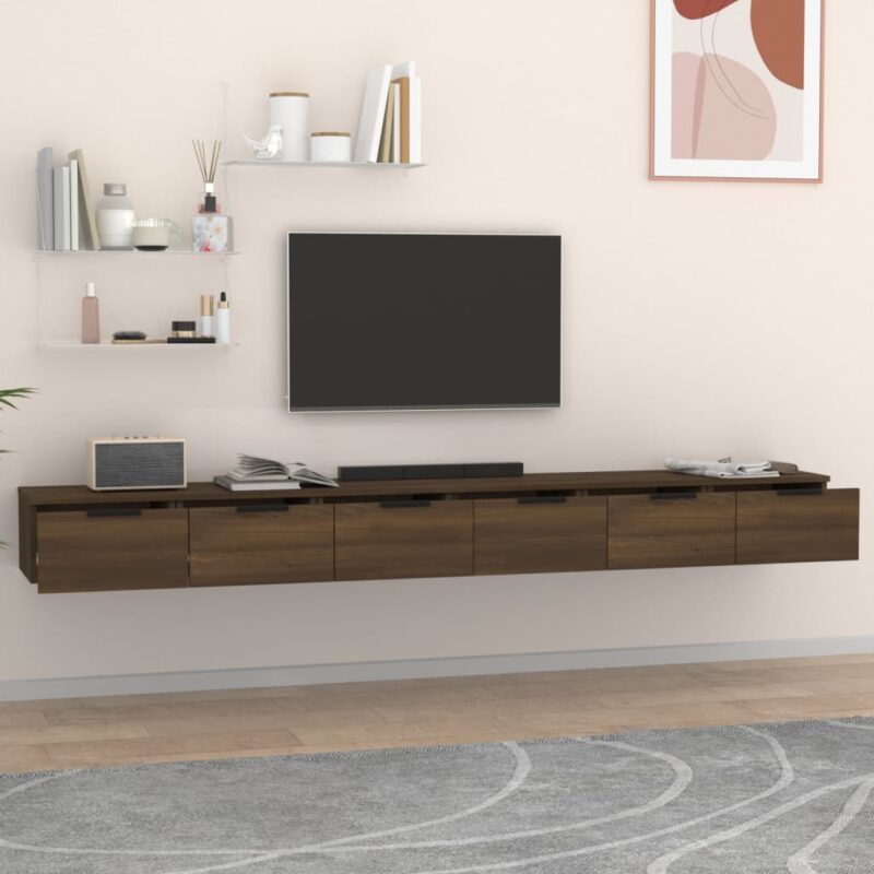 Zidni ormarići 2 kom boja hrasta 102x30x20cm konstruiranog drva - Slika 3