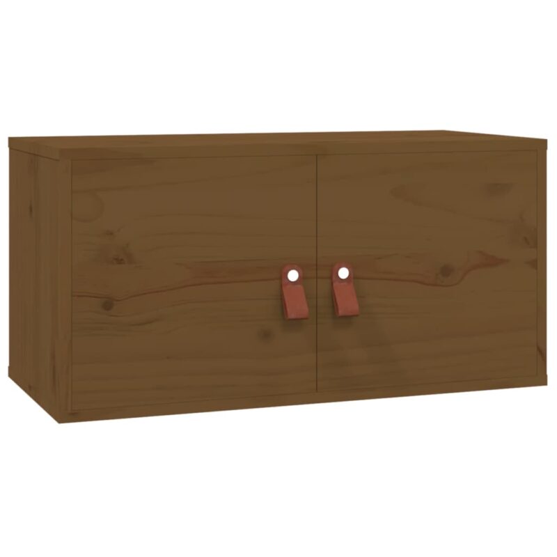 Zidni ormarići 2 kom boja meda 60x30x30 cm od masivne borovine - Slika 3