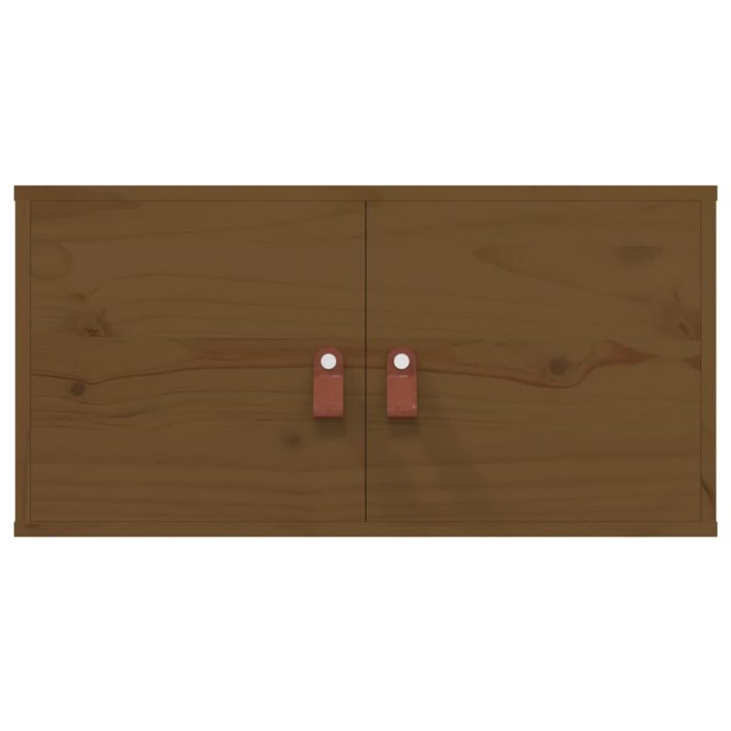 Zidni ormarići 2 kom boja meda 60x30x30 cm od masivne borovine - Slika 4