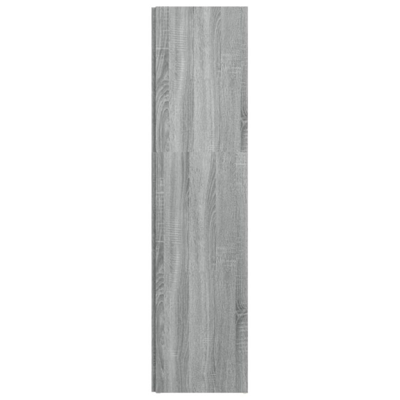 Kutni ormarić siva boja hrasta 33x33x132 cm konstruirano drvo - Slika 4