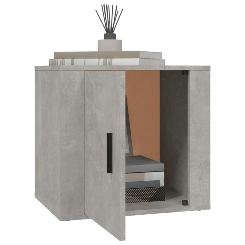 Noćni ormarići 2 kom siva boja betona 50x39x47 cm - Slika 4